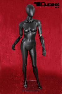 Female Mannequin with movable arms, black