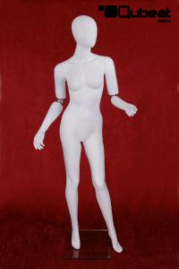 Female Mannequin with movable arms, white