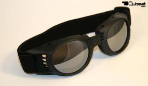 Glacier Sun Glasses, Black, Mirrored Lenses