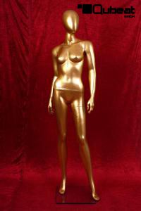 Goldene Schaufensterpuppe ohne Gesicht