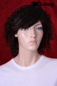 Human hair wig chestnutbrown