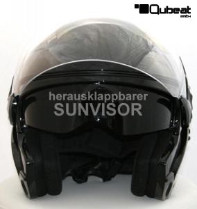Jethelm Motorradhelm Sonnenblende - schwarz Gr. XS