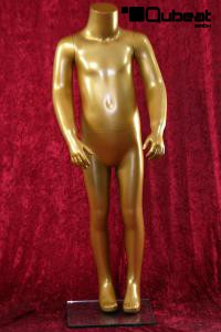 Kinder Schaufensterfigur Kind Schaufensterpuppe kopflos gold Mannequin