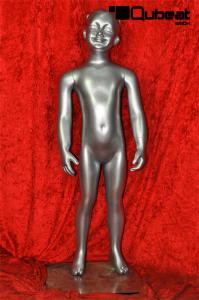 Kinder Schaufensterpuppe weiblich silber Mdchen Schaufensterfigur Mannequin