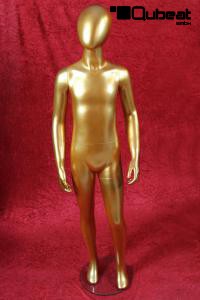 Kinder-Schaufensterpuppe in glnzendem gold, stehend