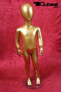 Kinder-Schaufensterpuppe in gold, faceless