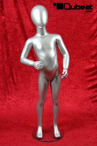 Kinder-Schaufensterpuppe in silber, faceless