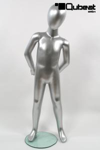 Kinder-Schaufensterpuppe in silber
