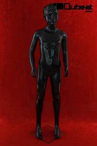 Kinderschaufensterpuppe metallic Schaufensterfigur Junge modelliertes Haar