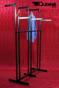 Kleiderst�nder mit 6 Stangen schwarz B-Ware