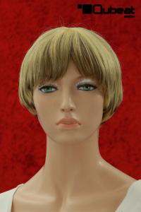 Kurzhaarpercke fr Damen/blond mit braunen Strhnchen