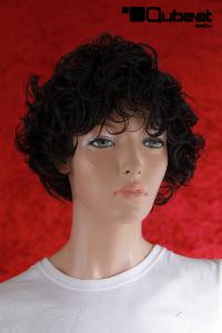 Lssige Percke in schwarz mit Locken