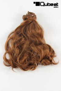 Lockige Clip-In-Extensions aus Kunsthaar in Bronze