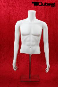 Mnnertorso wei aus Kunststoff