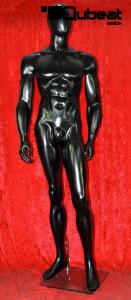 Mnnliche Schaufensterpuppe faceless schwarz glnzend