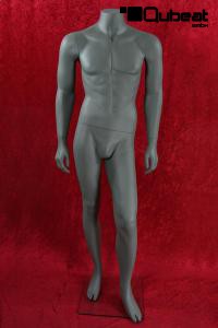 Mnnliche Schaufensterpuppe grau headless