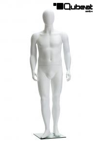 M�nnliche Schaufensterpuppe mollig wei� matt gesichtslos