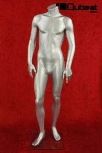 Mnnliche Schaufensterpuppe silber headless