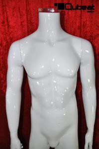 Mnnliche Schaufensterpuppe wei glnzend headless diamond