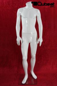 Mnnliche Schaufensterpuppe wei glnzend kopflos Schaufensterfigur Mannequin