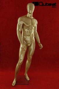 Male mannequin, faceless, gold