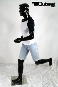 Male mannequin, sporty, shining black
