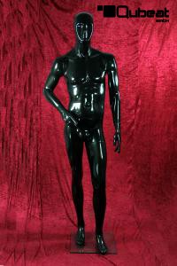 Male, shiny black mannequin
