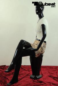 Mannequin Female, Sitting, Shining Black