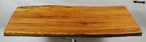 Massivholzplatte 168- 170 cm Echtholz Naturholz Baumkante gelt Made in Germany Unikat
