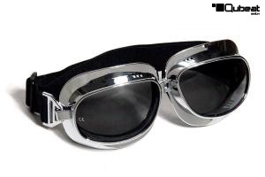 Motorcycle Goggles Classic, Smoke-Tinted Lenses