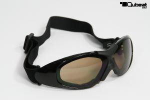 Motorradbrille schwarz, Smoke-getnte Glser