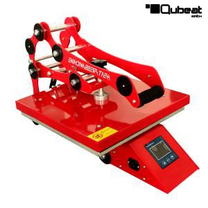 Rote Transferpresse 38 x 38 cm Kniehebeltechnik B-Ware