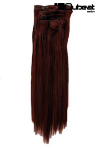 Rote und Braune Extensions aus Kanekalon 7 Teile