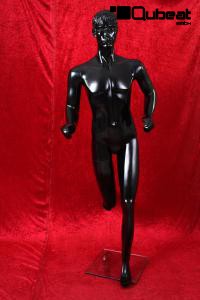 Schaufensterfigur mnnlich, schwarz glnzend