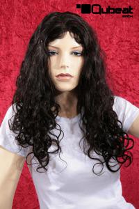 Schwarze Echthaarpercke mit natrlichen Locken