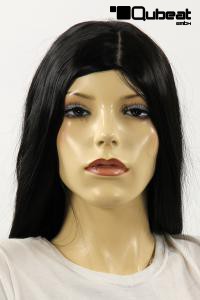 Schwarze, lange Frauenper�cke mit Mittelscheitel