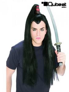 Schwarze Percke im Samurai-Look