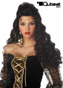 Schwarze Percke mit Locken