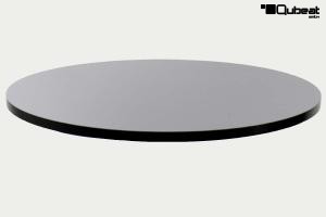 Schwarze Tischplatte rund, Holzplatte MDF 60 cm, lackiert