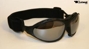 Ski and Snowboard Goggles Black, Mirrored Lenses