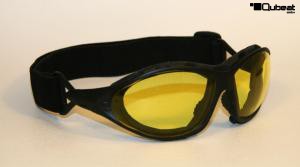 Ski and Snowboard Goggles Black, Yellow Tinted Lenses