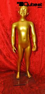 Weibliche Kinder Schaufensterpuppe Mdchen gold Schaufensterfigur Mannequin
