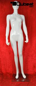 Weibliche Schaufensterfigur, faceless, glnzend wei