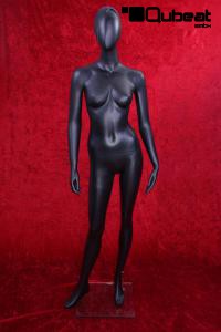 Weibliche Schaufensterpuppe faceless schwarz matt