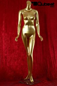 Weibliche Schaufensterpuppe gold headless
