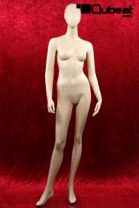 Weibliche Schaufensterpuppe hautfarben mit modellierten Haaren