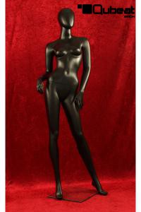 Weibliche Schaufensterpuppe Schaufensterfigur schwarz matt gesichtslos faceless Mannequin