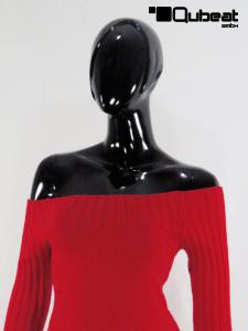 weibliche Schaufensterpuppe, schwarz-glnzend faceless