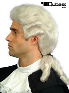 Weie Percke mit Zopf - Mittelalter / Barock