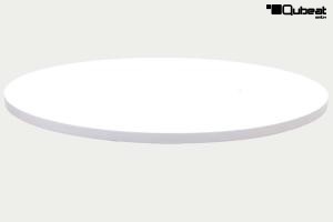 Weie Tischplatte rund, Holzplatte MDF 60 cm, lackiert